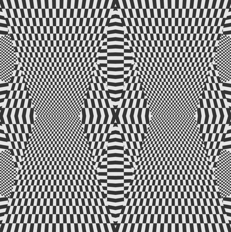 Black and white geometric chess pattern in the form of black quadrangles on a white background vector