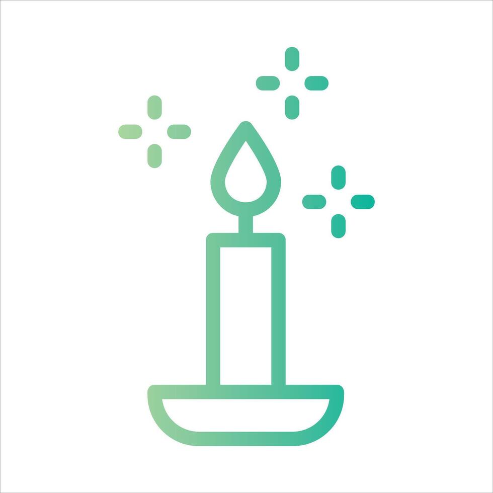 candle in flat design style vector