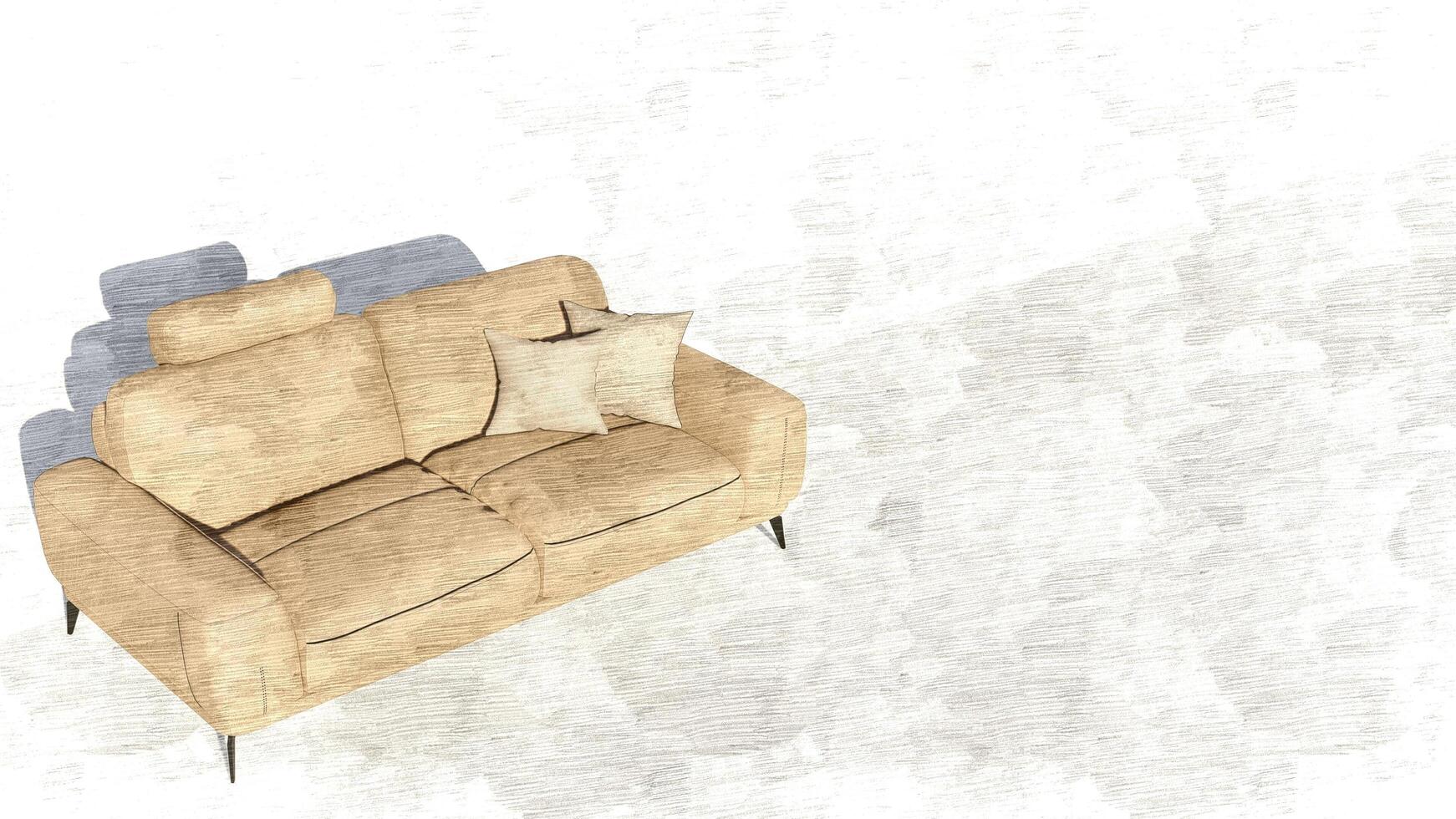 3d rendering sofa photo