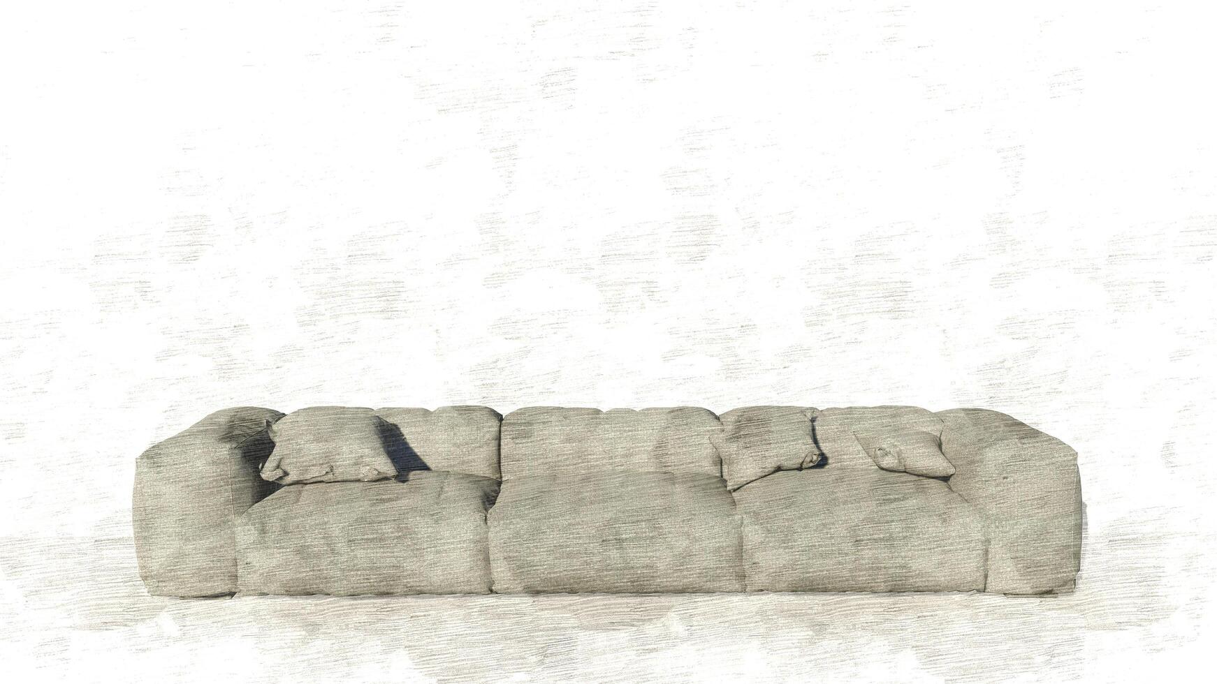 3d rendering of a modern sofa photo