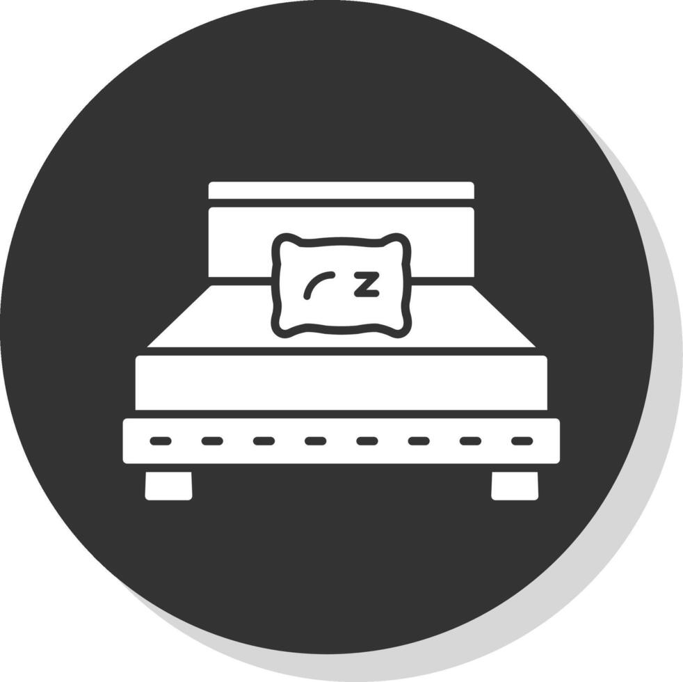 Pillow Glyph Grey Circle Icon vector