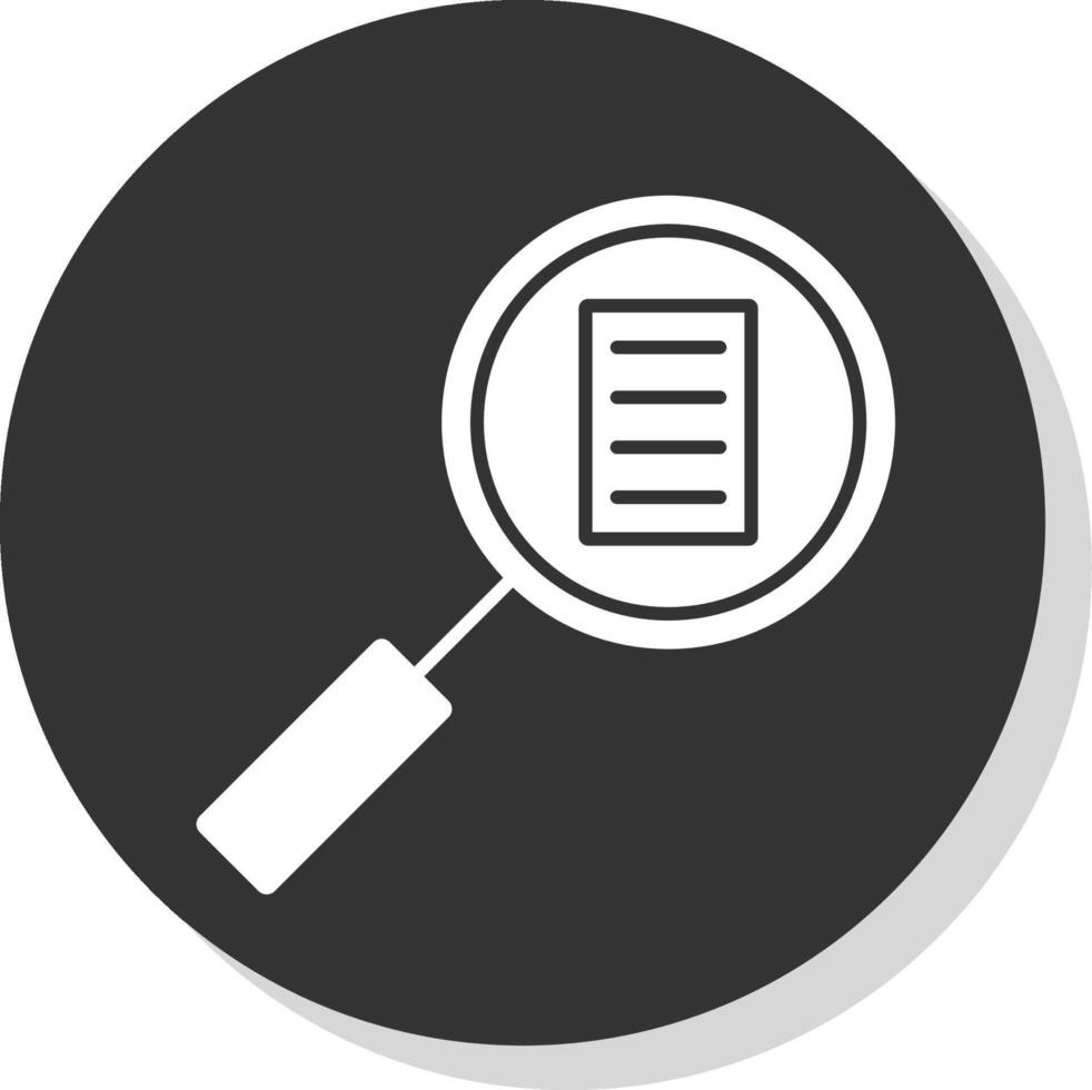 Audit Glyph Grey Circle Icon vector