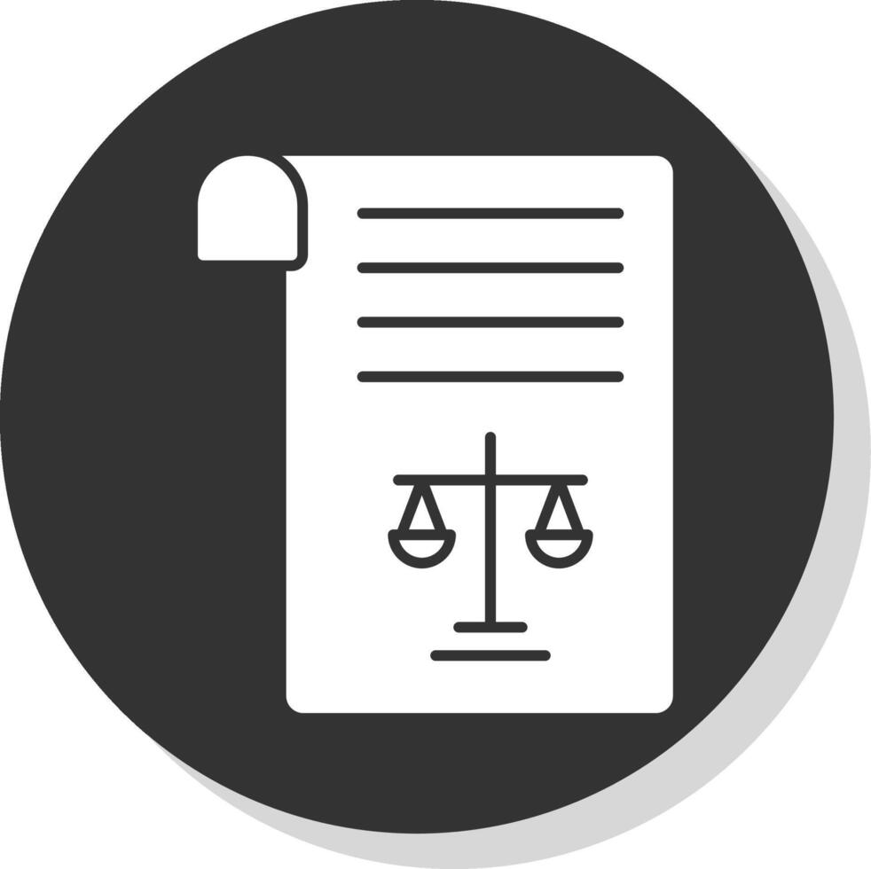 Legal Document Glyph Grey Circle Icon vector