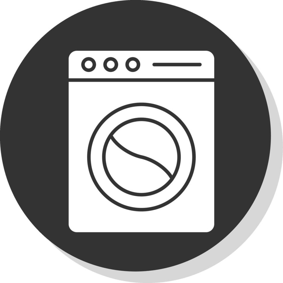 lavandería glifo gris circulo icono vector