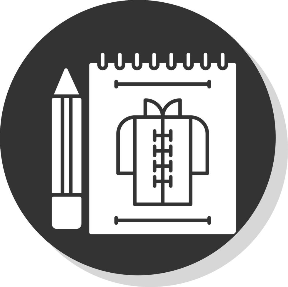 Cloth Sketch Glyph Grey Circle Icon vector