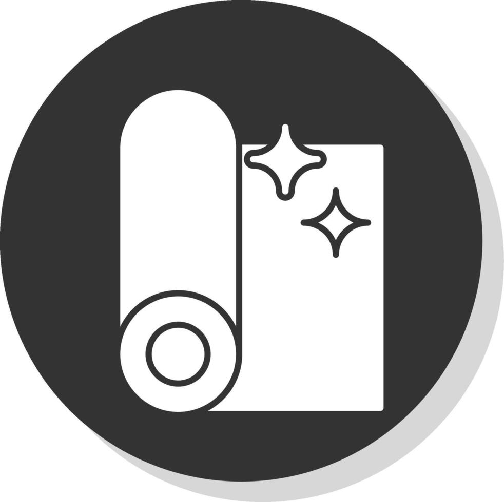 Fabric Glyph Grey Circle Icon vector