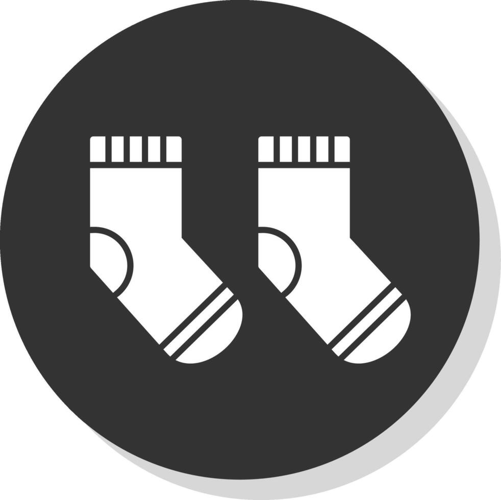 Sock Glyph Grey Circle Icon vector