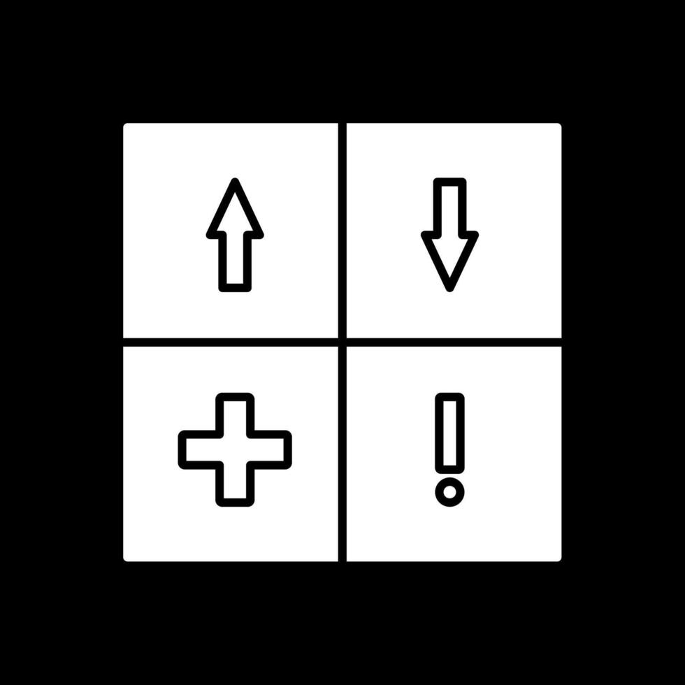 Swot Analysis Glyph Inverted Icon vector