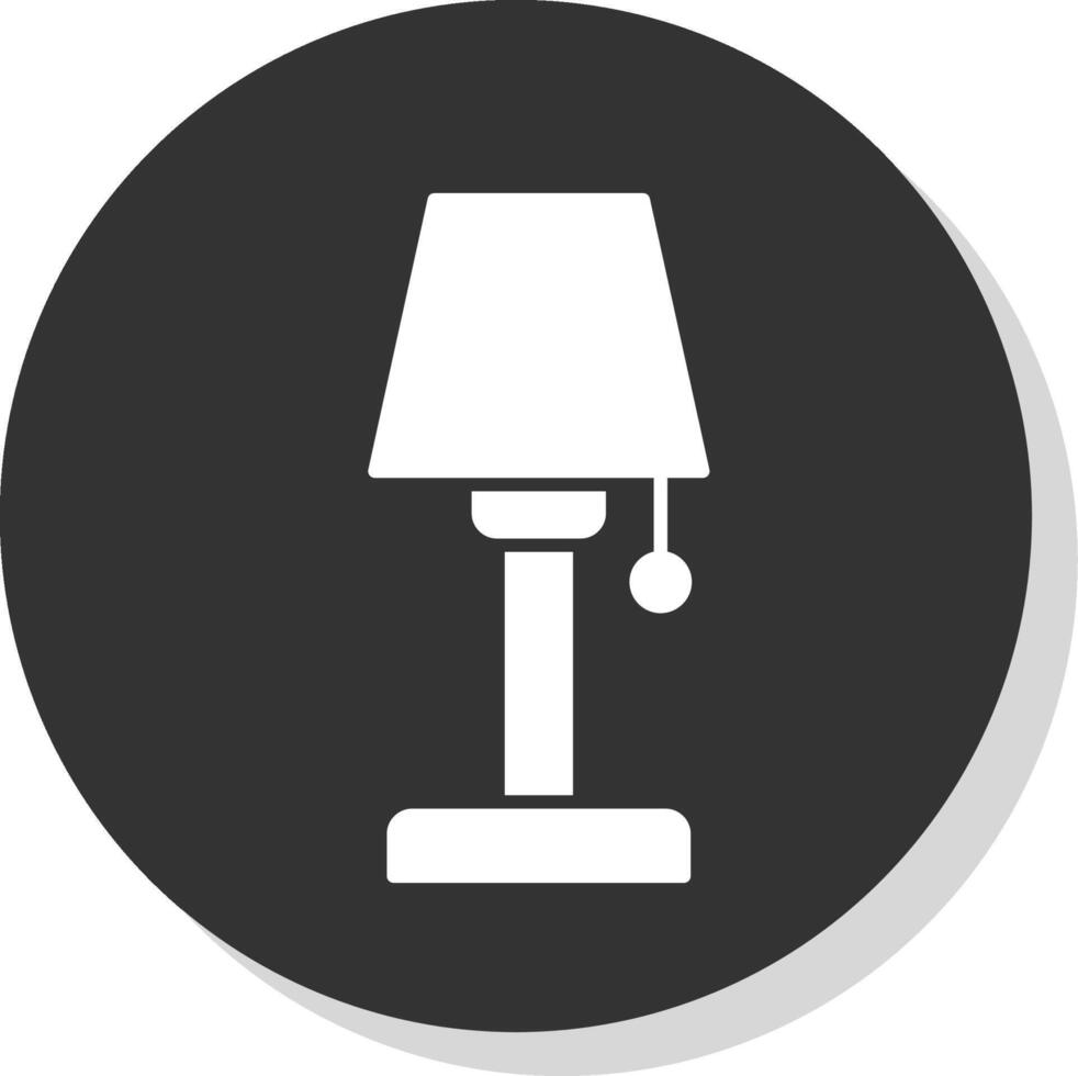 Lamp Glyph Grey Circle Icon vector