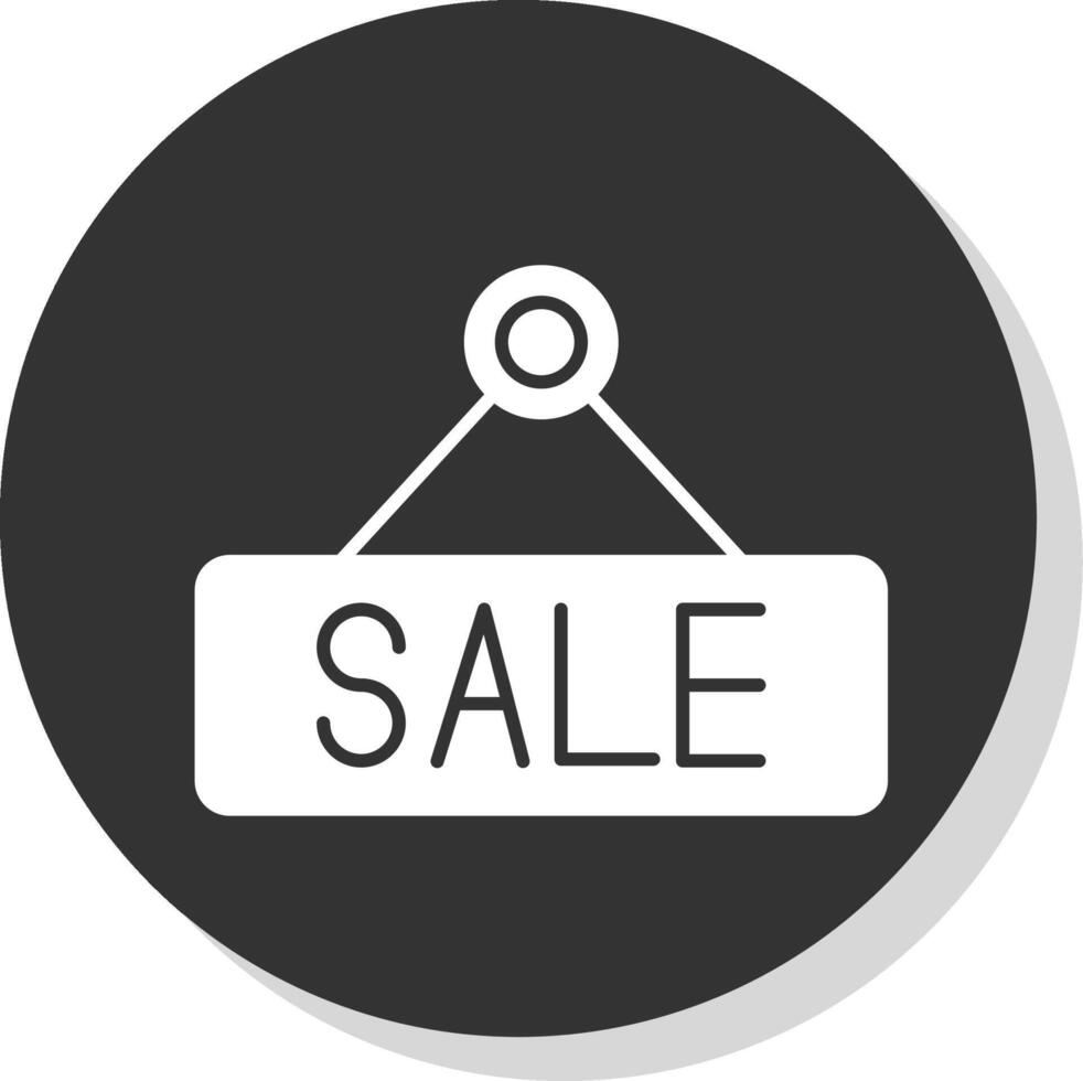 Sale Glyph Grey Circle Icon vector
