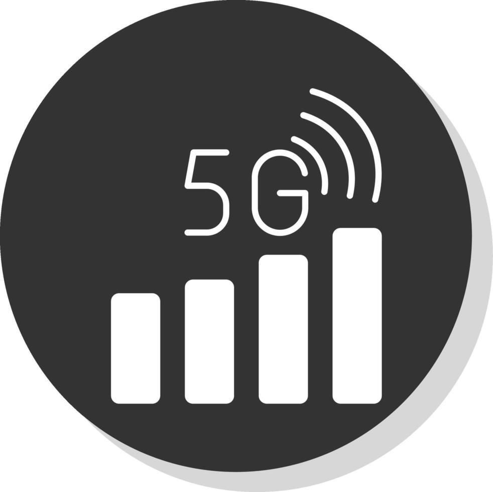 Signal Status Glyph Grey Circle Icon vector