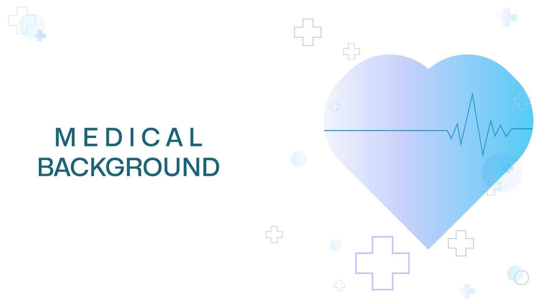 Medical molecular background with medical elements, cardiogram. Biotechnological concept, innovative technologies, health care. vector
