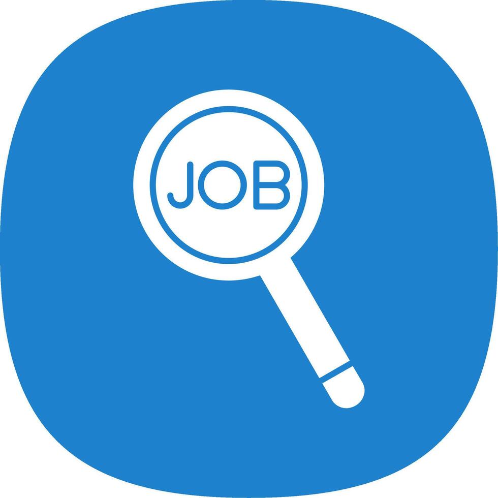 Job Search Glyph Curve Icon vector