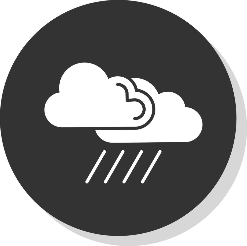 Cloud Glyph Grey Circle Icon vector