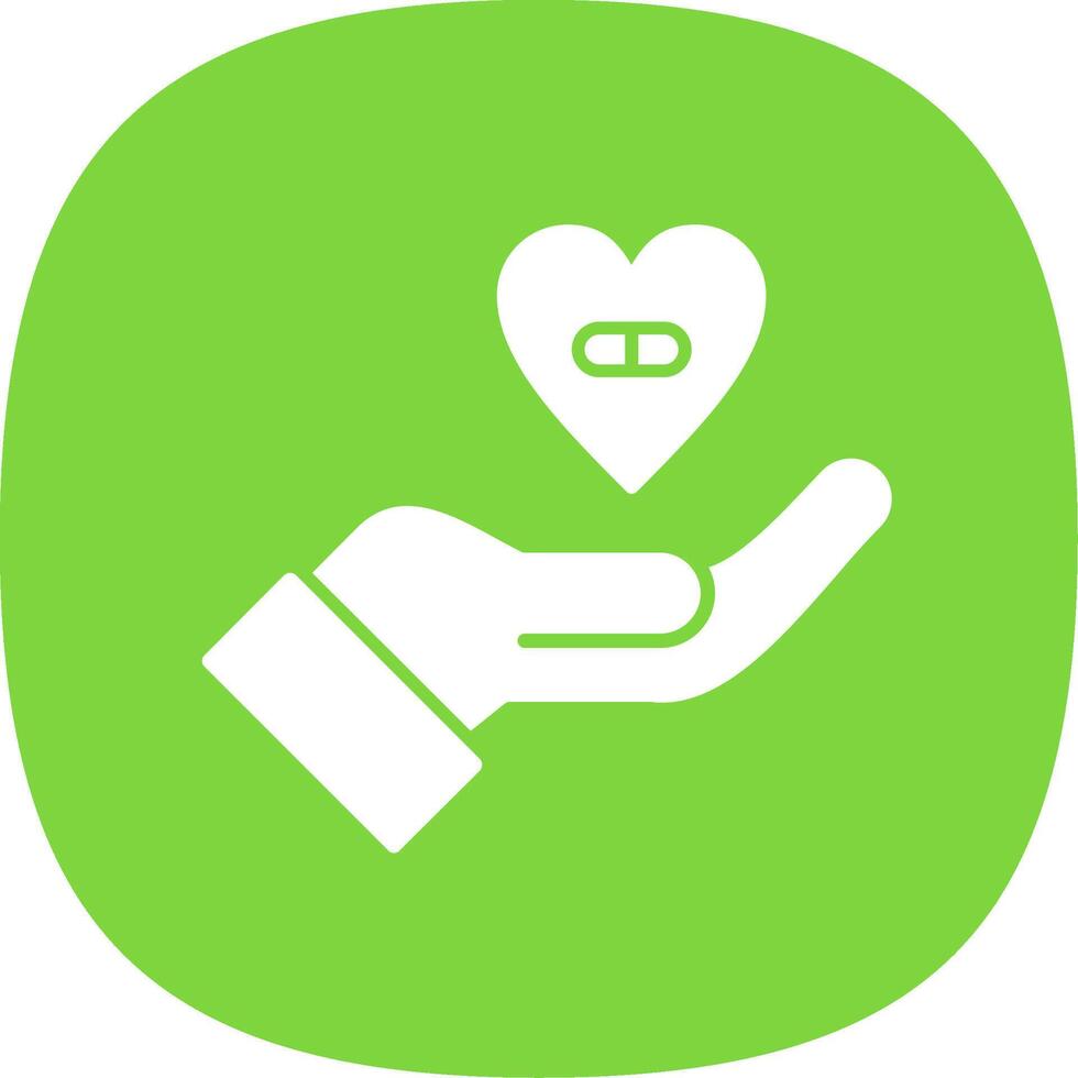 Medical Glyph Curve Icon vector