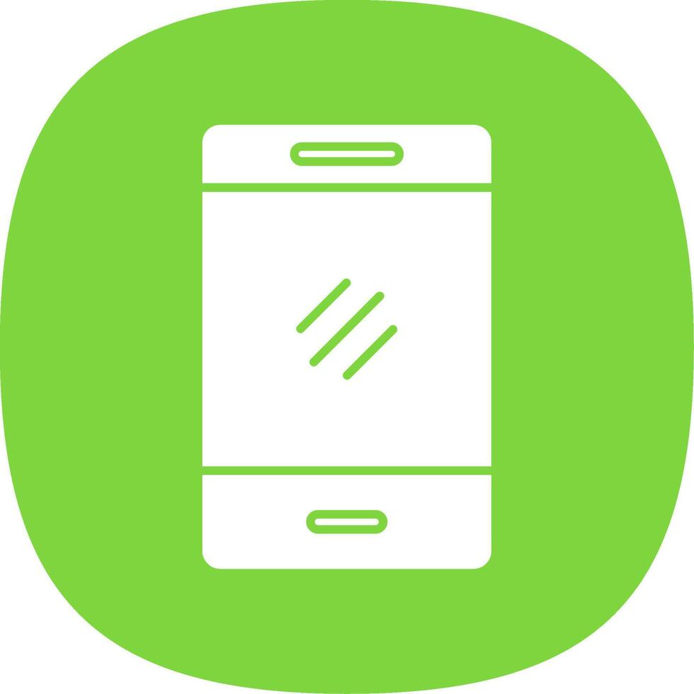 Smartphone Glyph Curve Icon vector