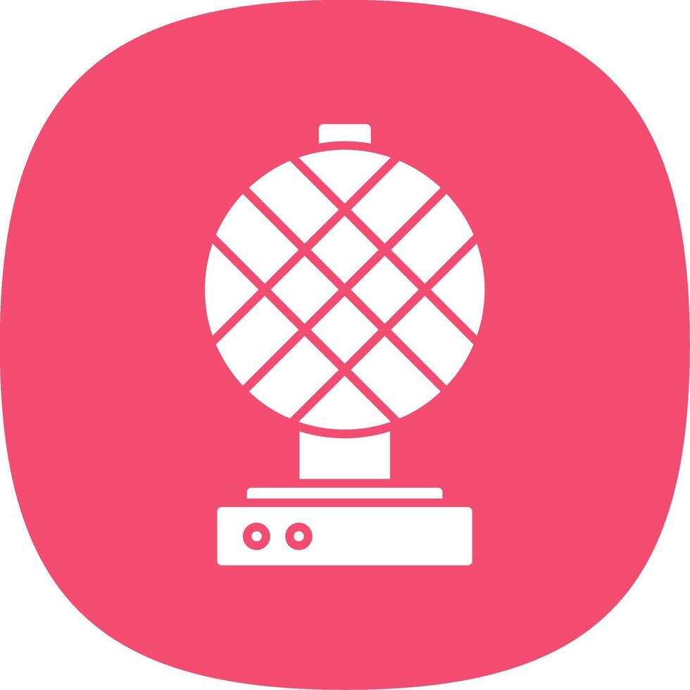 Waffle Iron Glyph Curve Icon vector