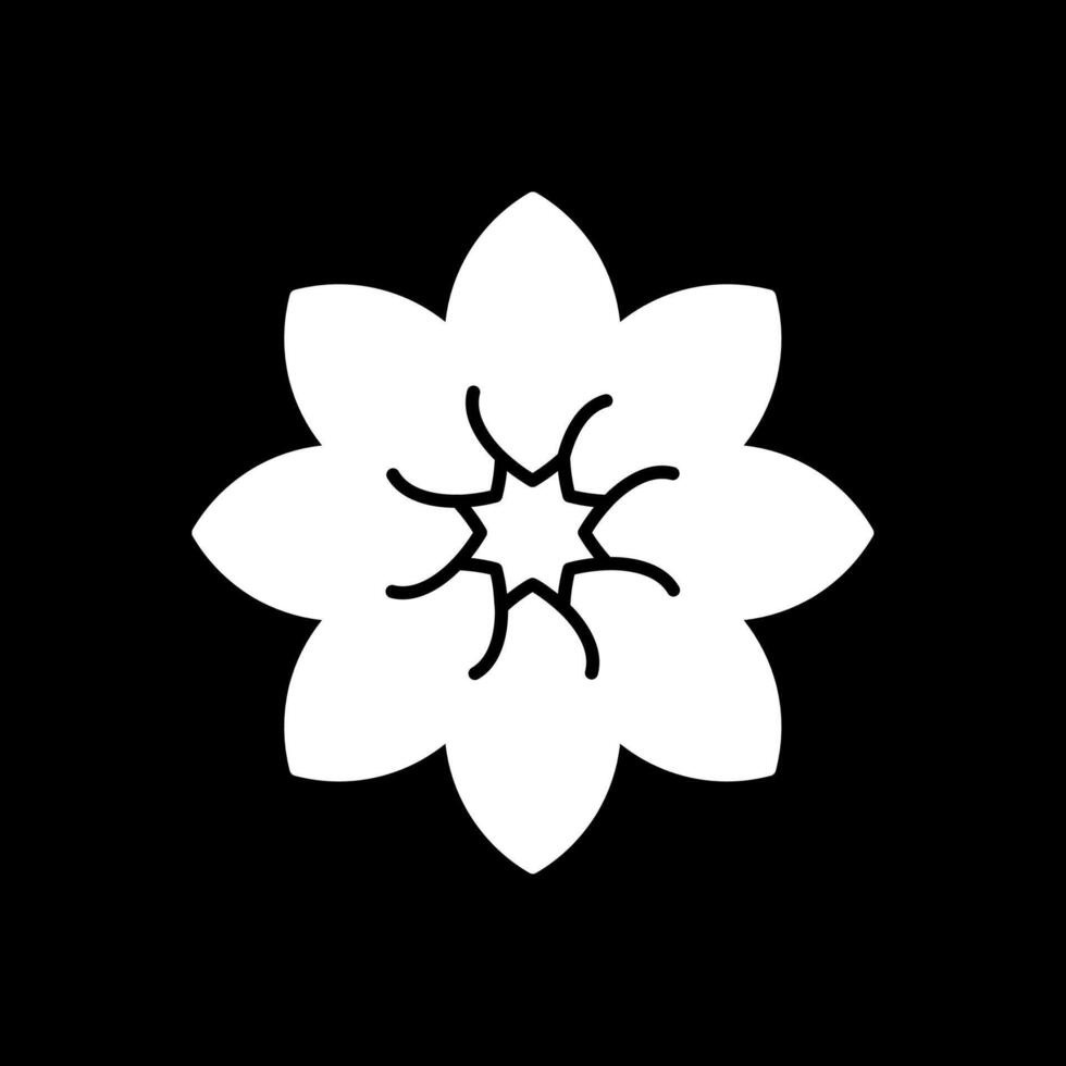 Amaryllis Glyph Inverted Icon vector