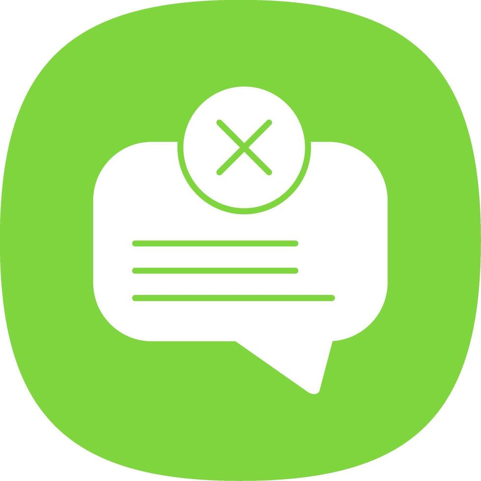 No Message Glyph Curve Icon vector