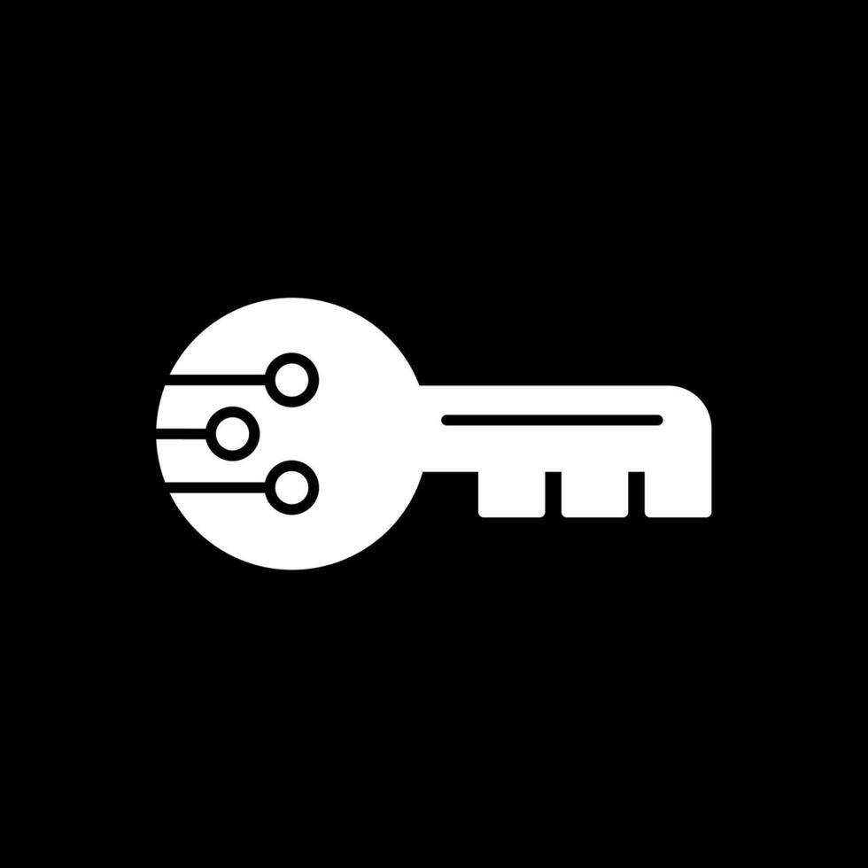 Cyber Security Glyph Inverted Icon vector