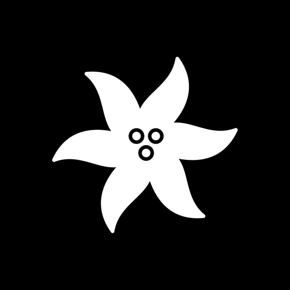 Bluebell Glyph Inverted Icon vector