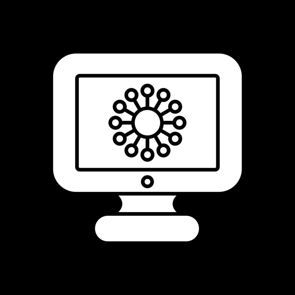 Diagram Glyph Inverted Icon vector