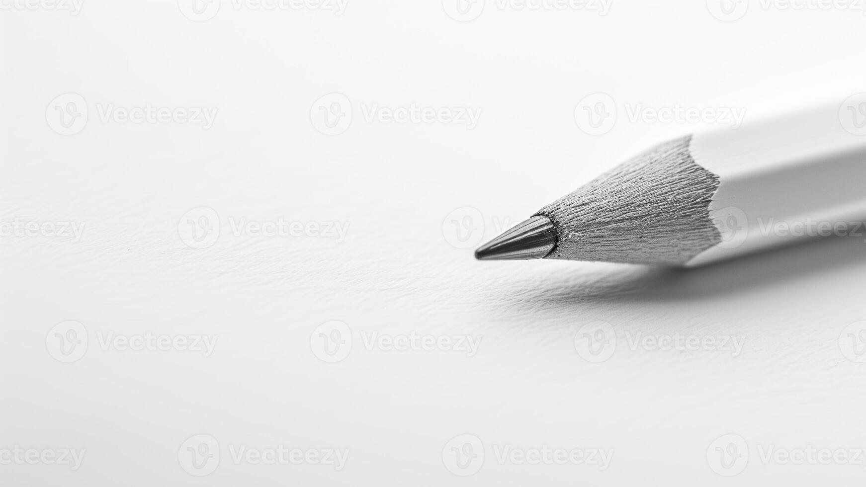 Pencil on white background. Close-up. photo
