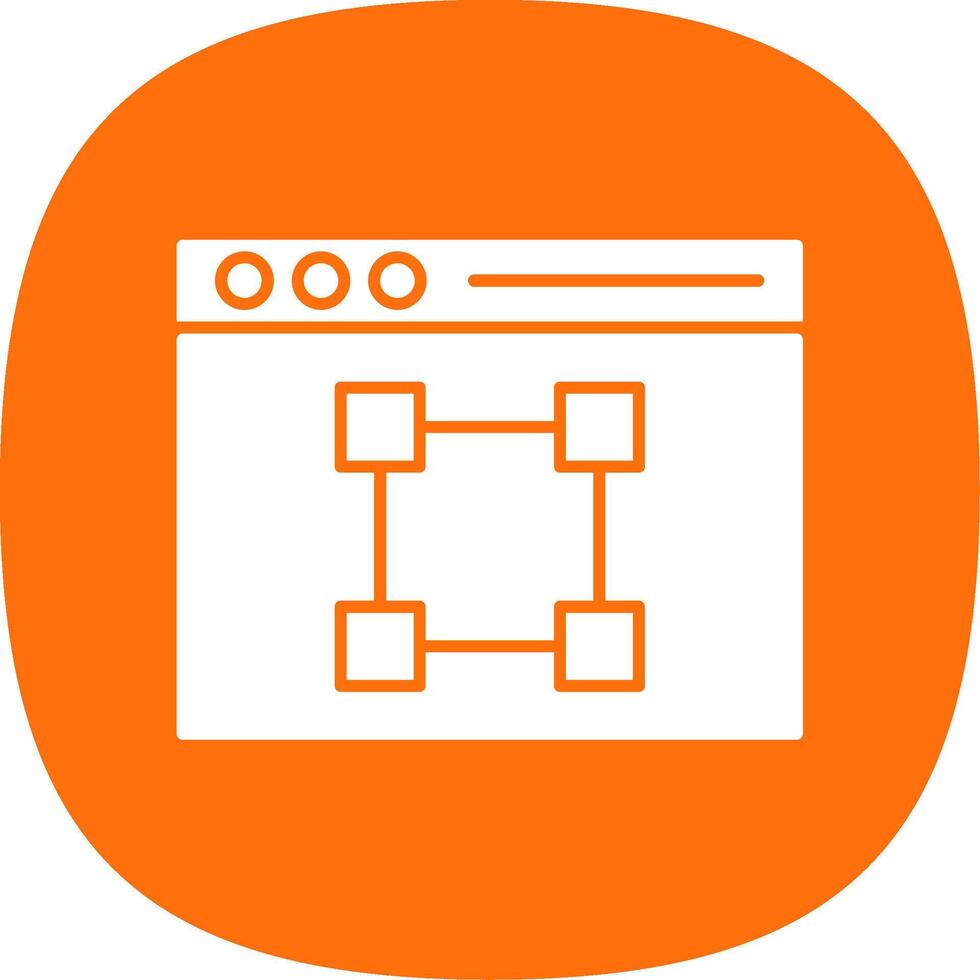 Text Editor Glyph Curve Icon vector