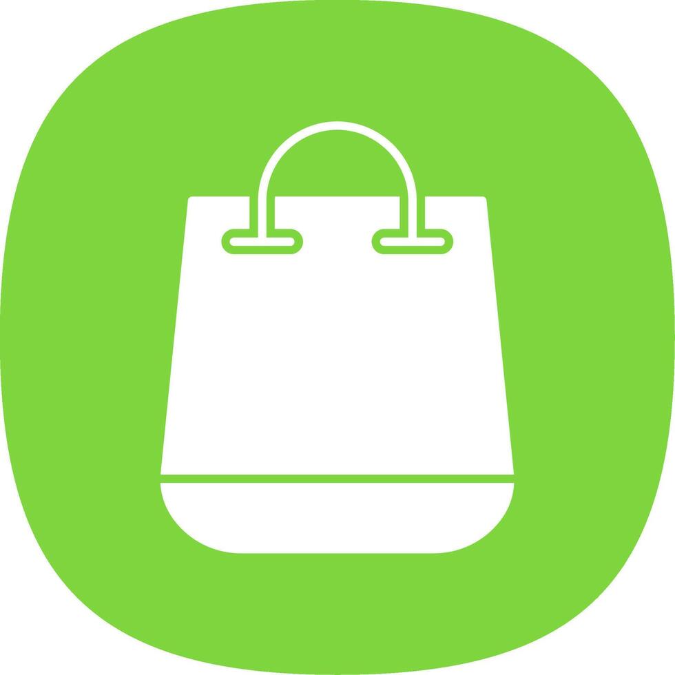 Shopping Bag Glyph Curve Icon vector