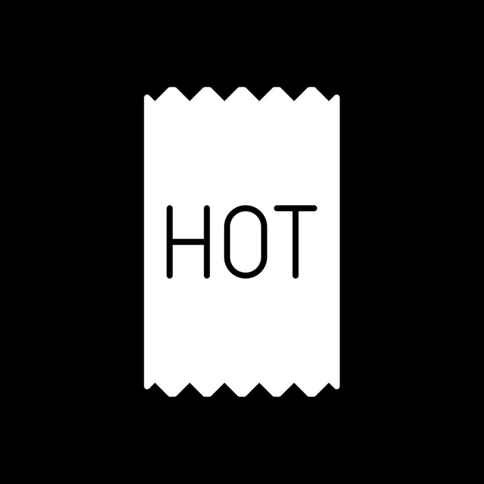 Hot Glyph Inverted Icon vector