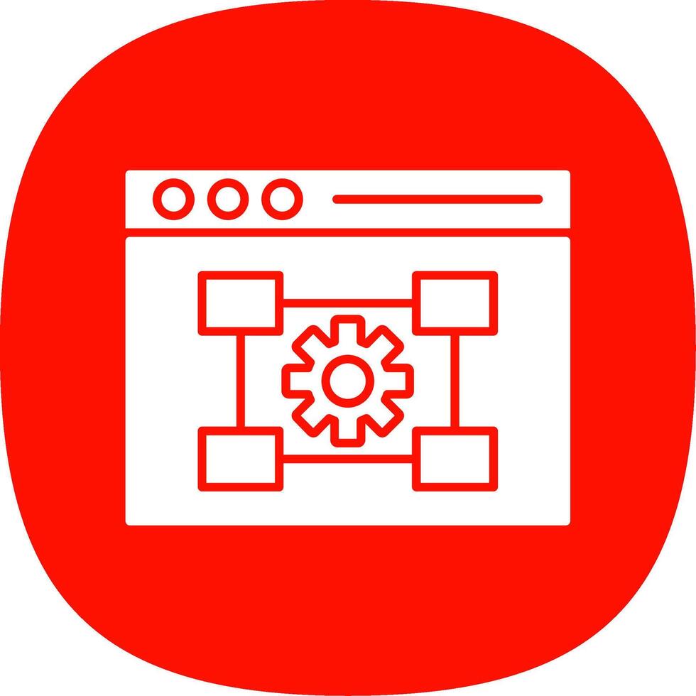 Settings Glyph Curve Icon vector