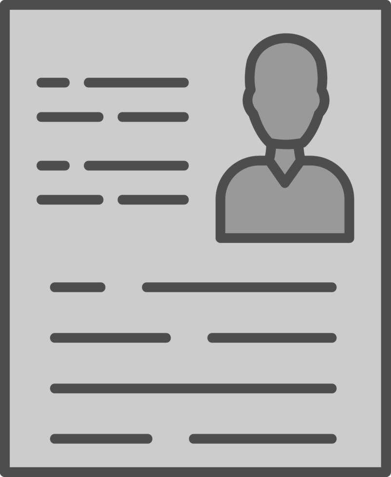 Resume Fillay Icon vector