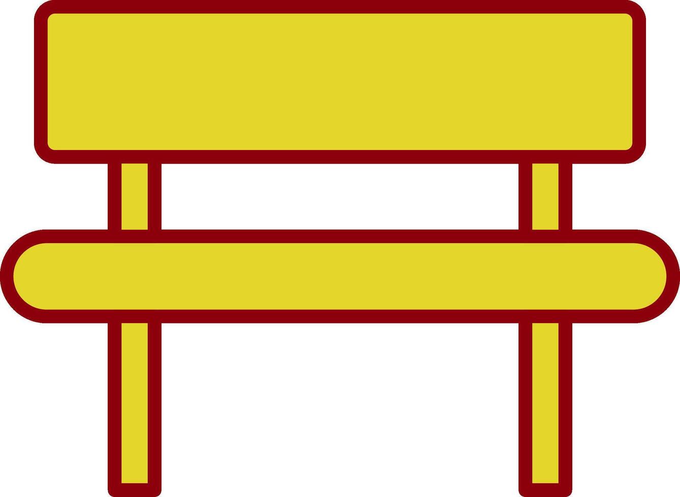 Bench Line Two Color Icon vector