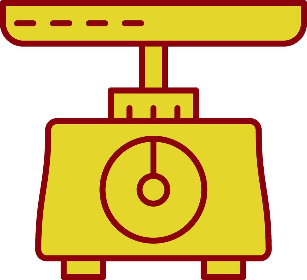 Weighing Scale Line Two Color Icon vector