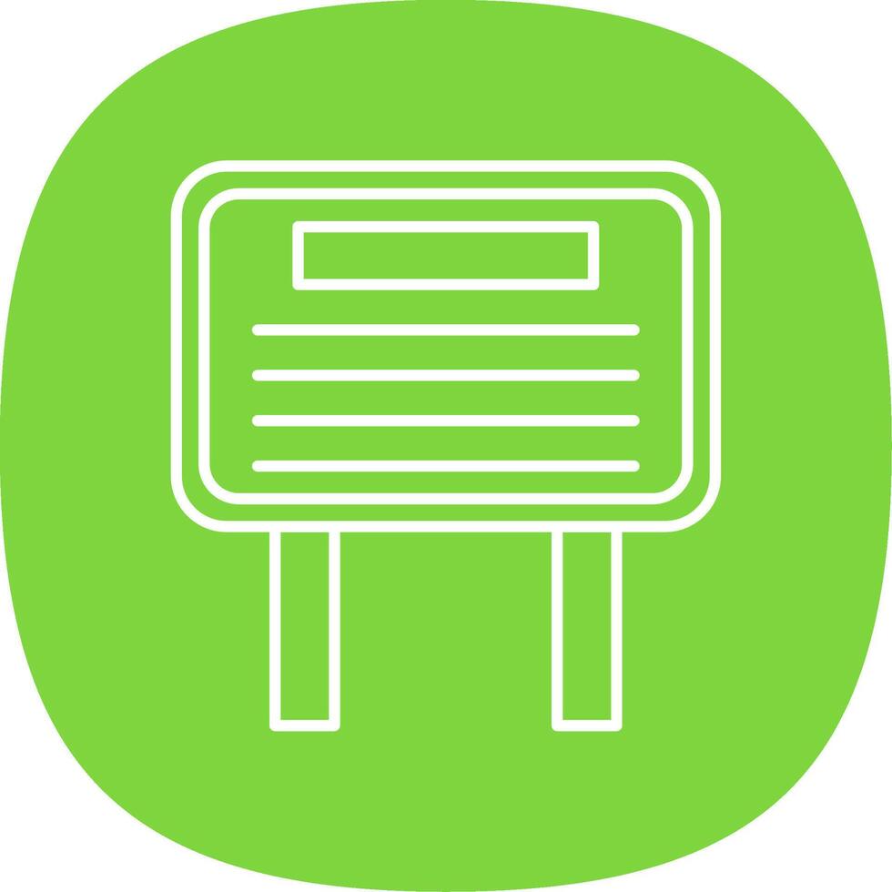 BillBoard Line Curve Icon vector