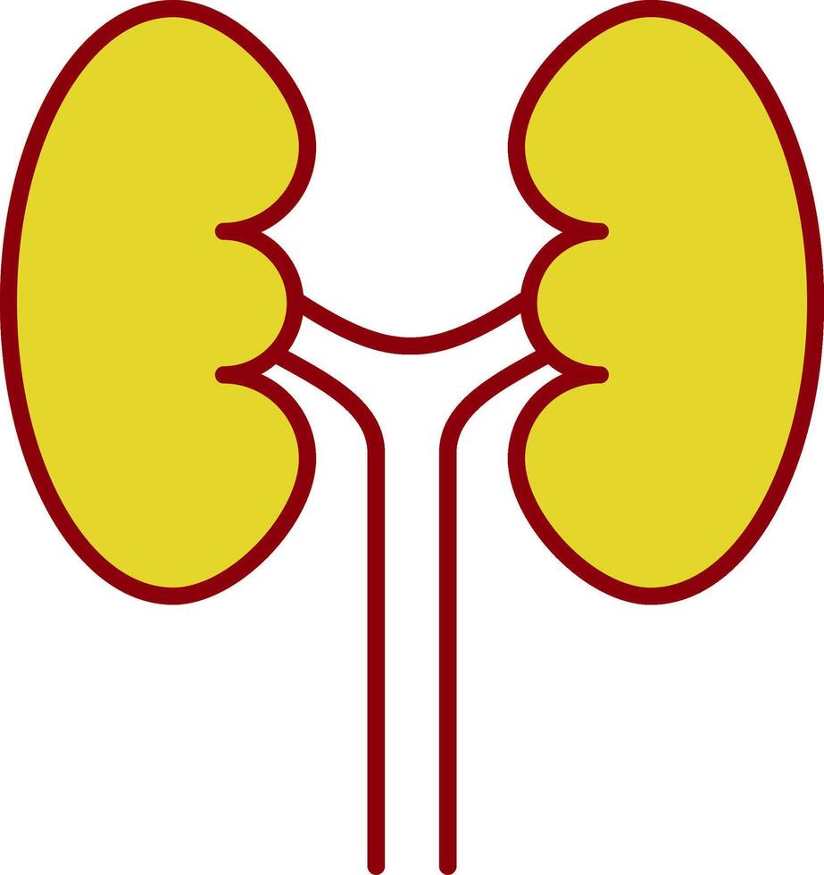 Urology Line Two Color Icon vector