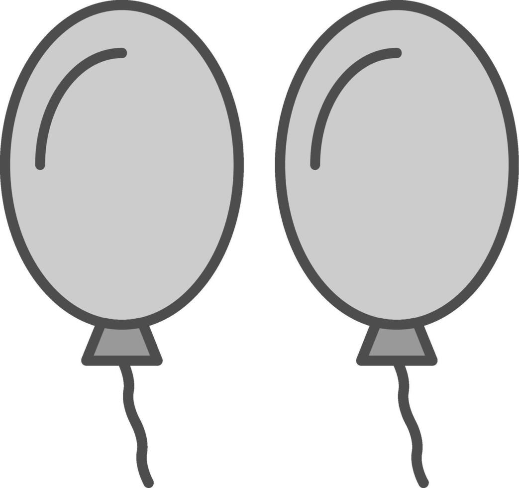 globos relleno icono vector