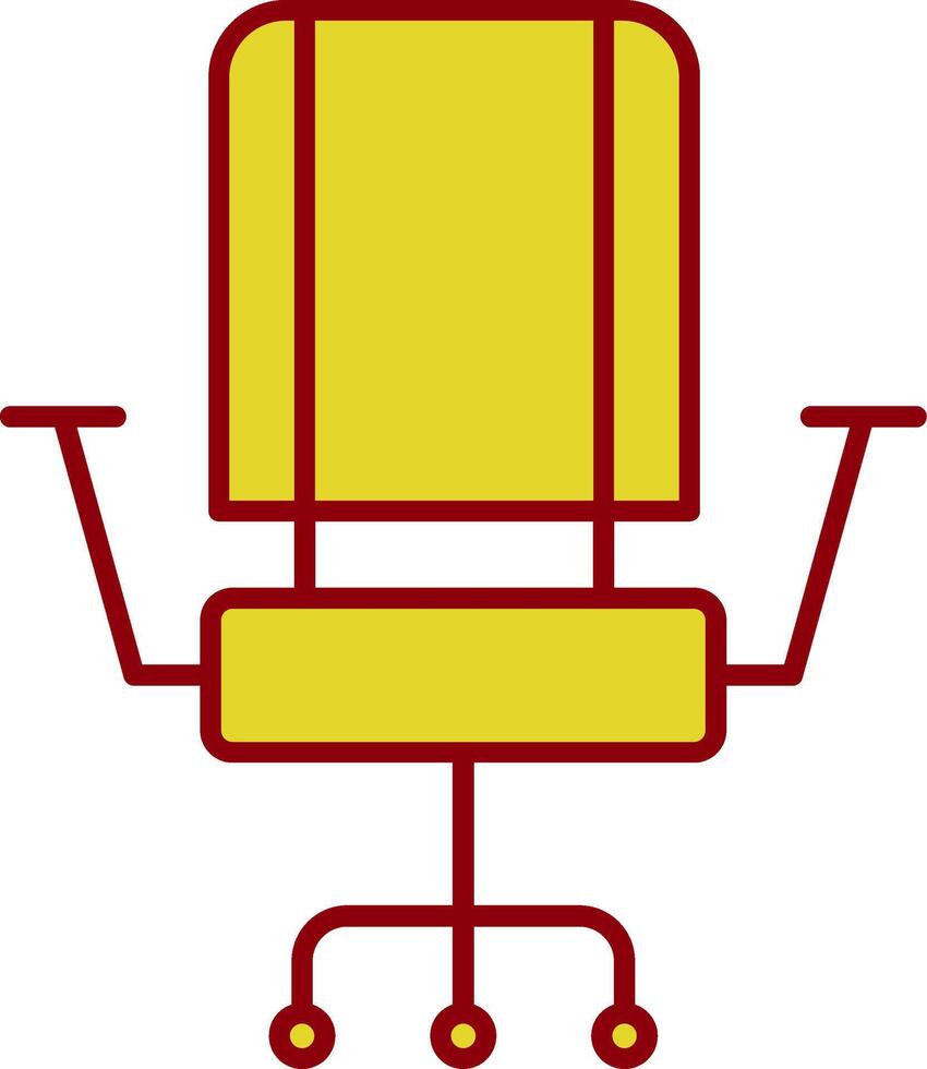 silla línea circulo icono vector