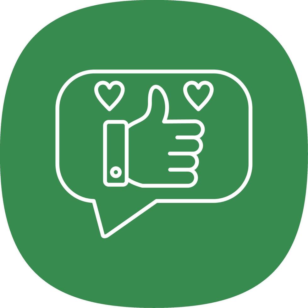 Favourite Line Curve Icon vector