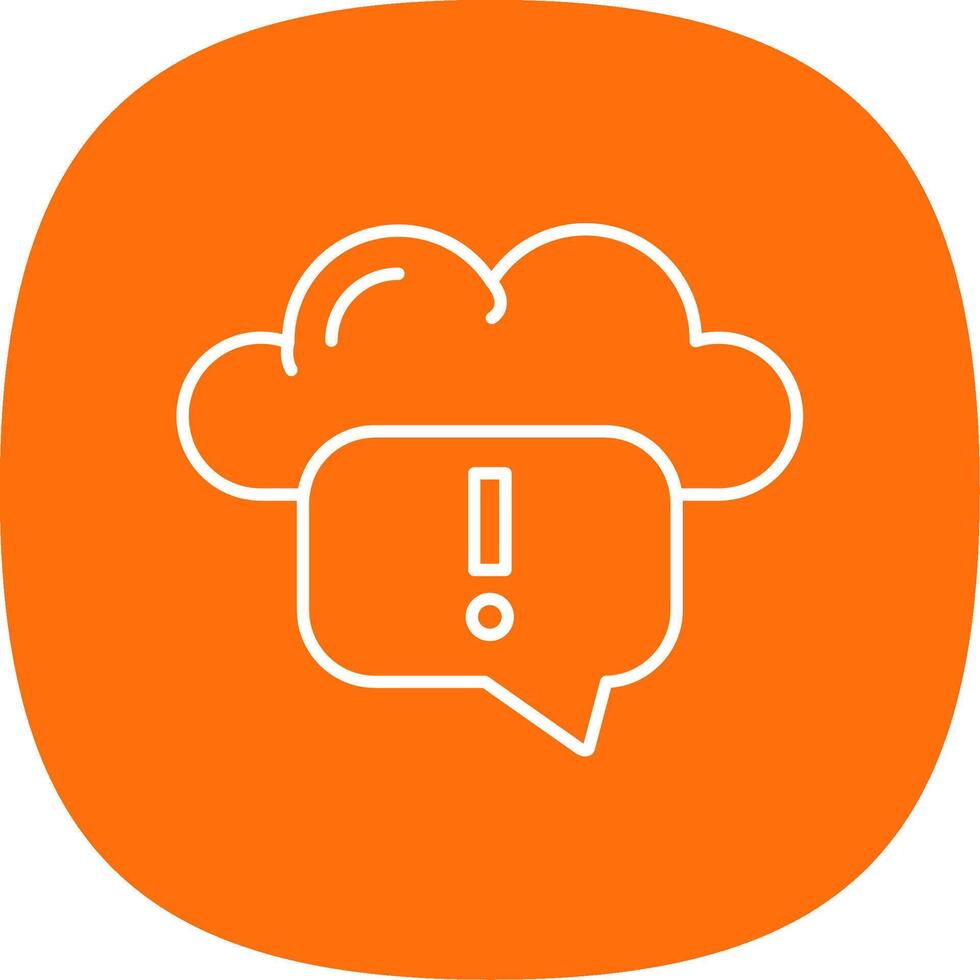 Cloud Messaging Line Curve Icon vector