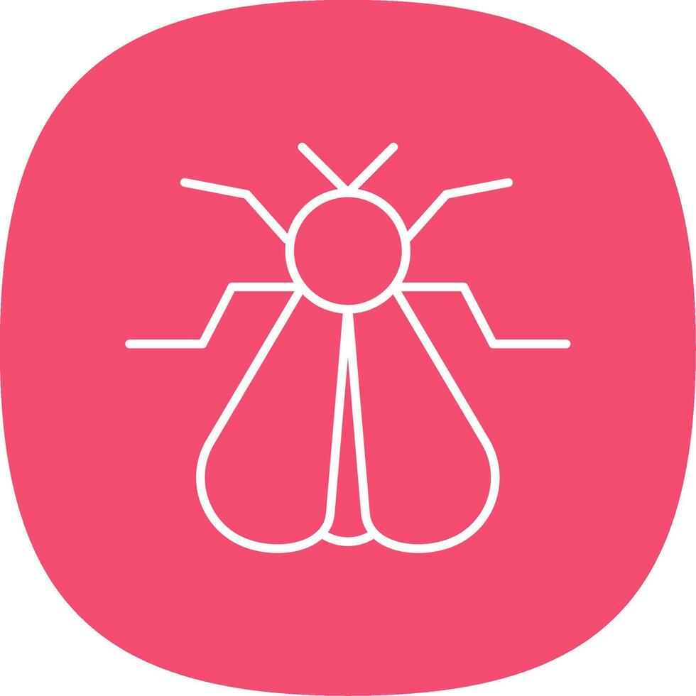 Moth Line Curve Icon vector