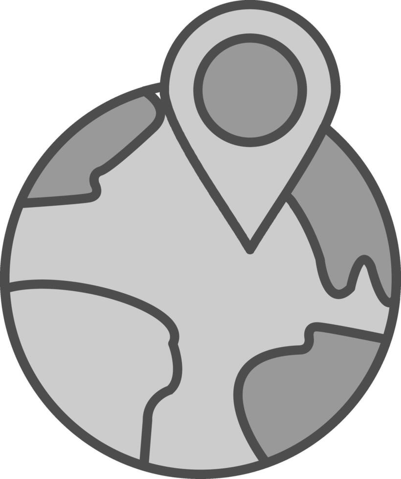 Location Pin Line Two Color Icon vector
