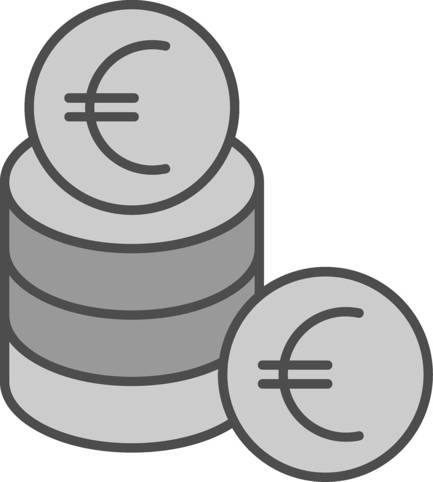 euro relleno icono vector