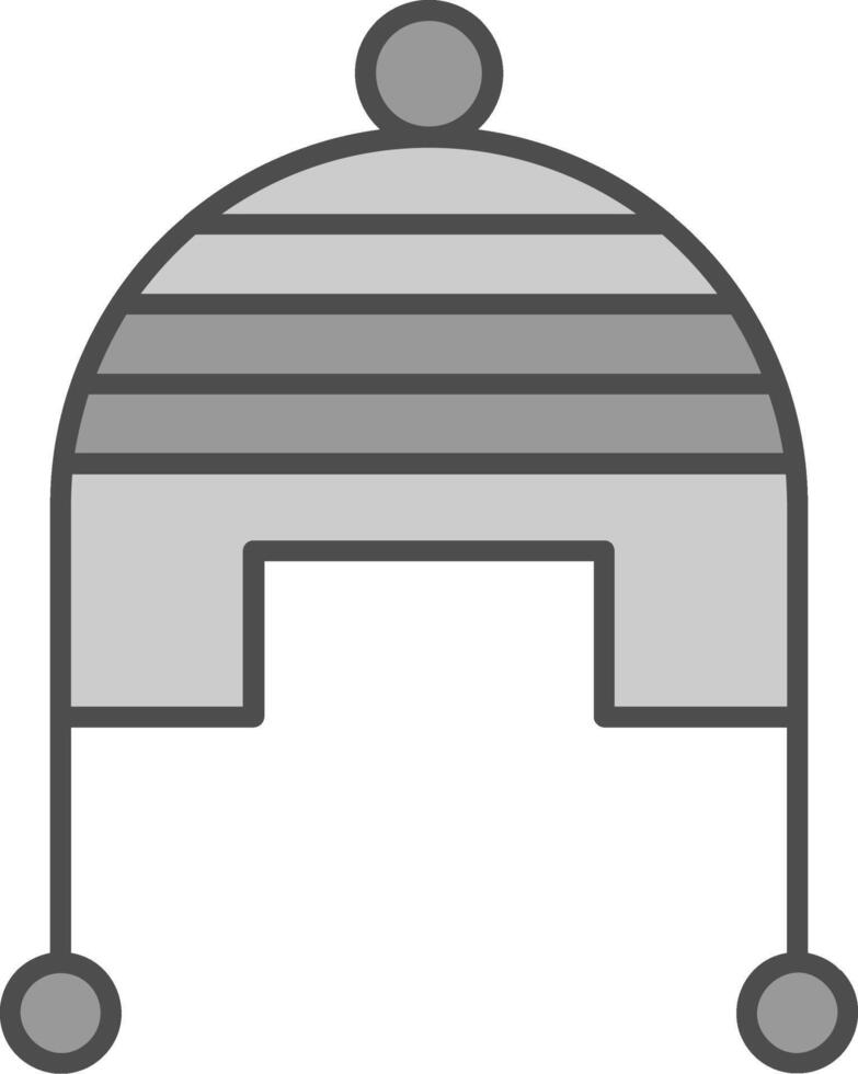 Winter Cap Fillay Icon vector