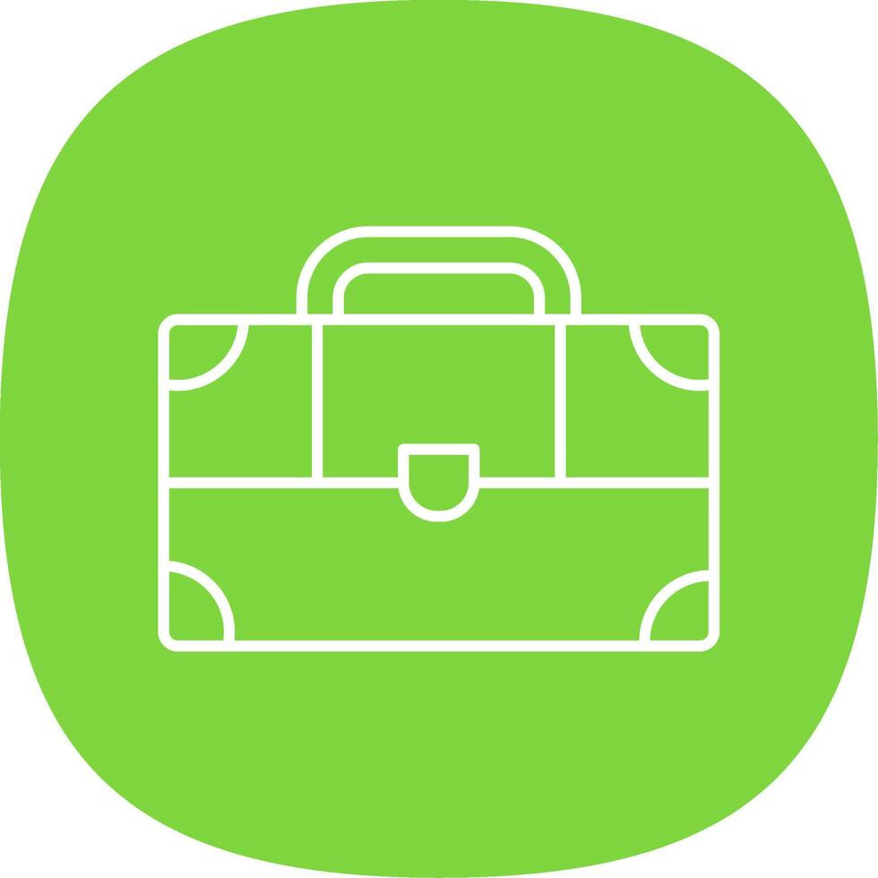 Suitcase Line Curve Icon vector