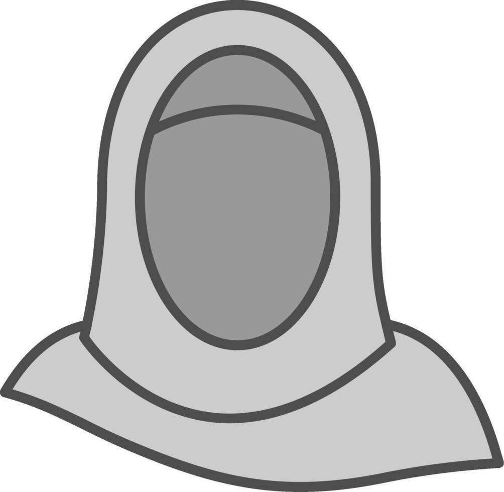 hijab relleno icono vector