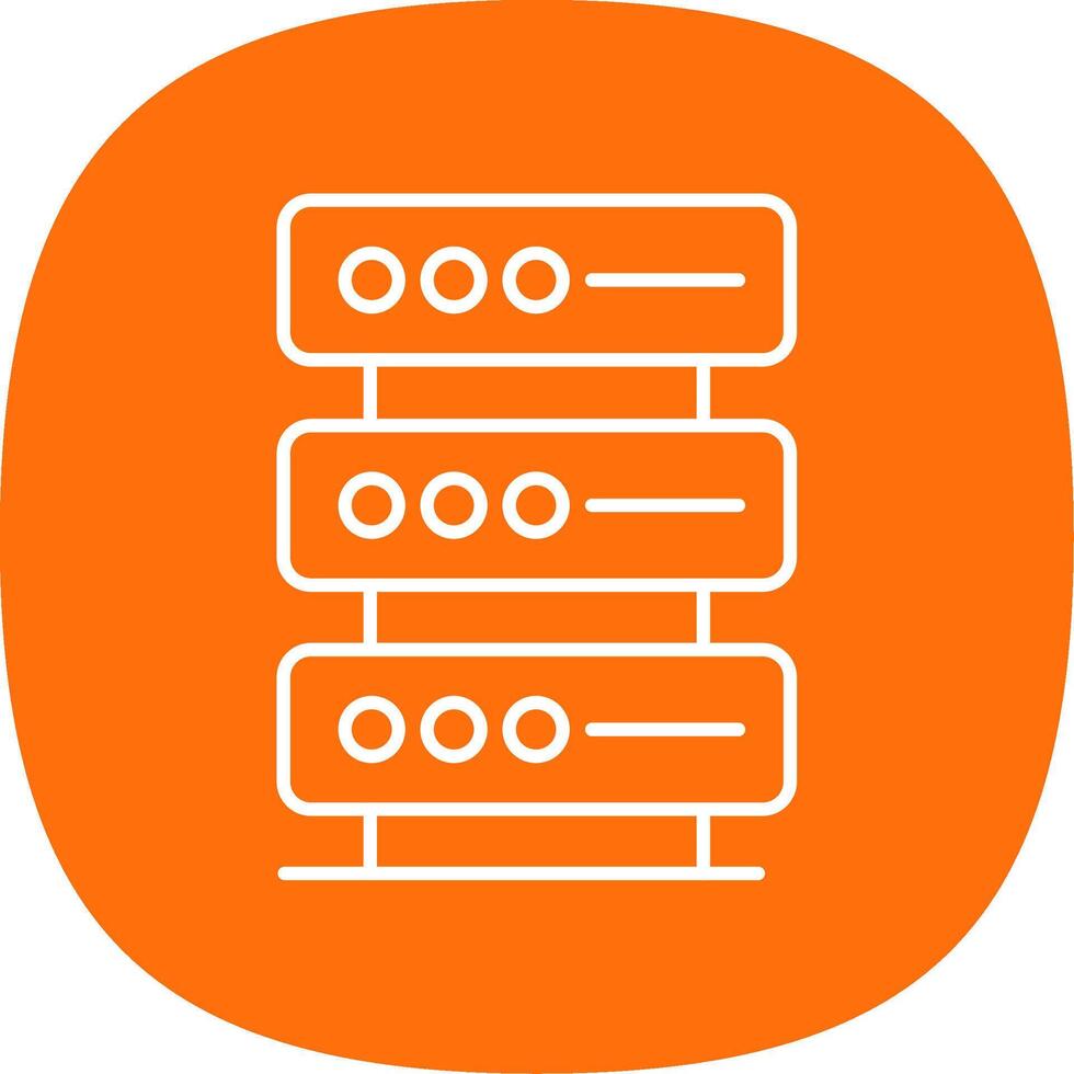 Database Line Curve Icon vector