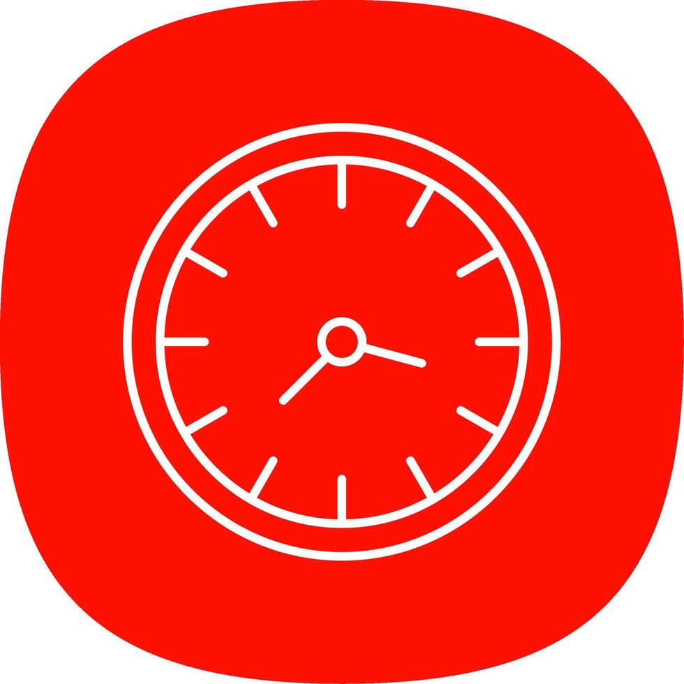 Clock Line Curve Icon vector