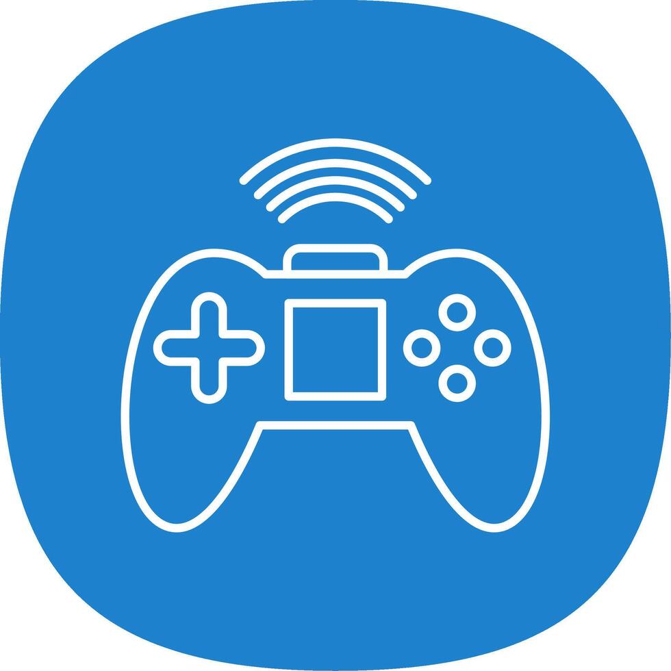 Joystick Line Curve Icon vector