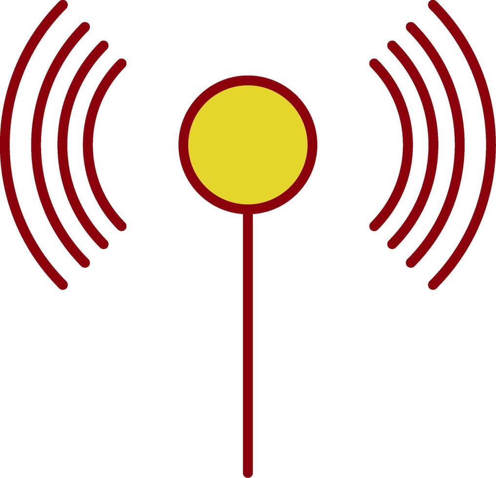 icono de dos colores de línea wifi vector